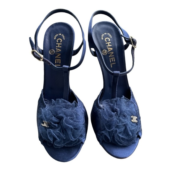 Chanel Satin T-Strap Slingback - Picture 6 of 10